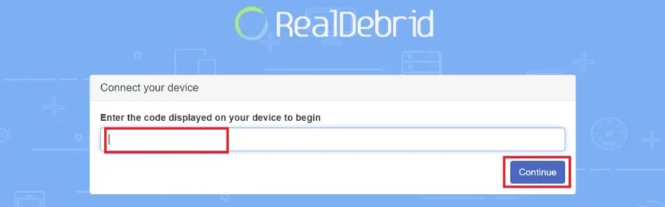 click on continue button