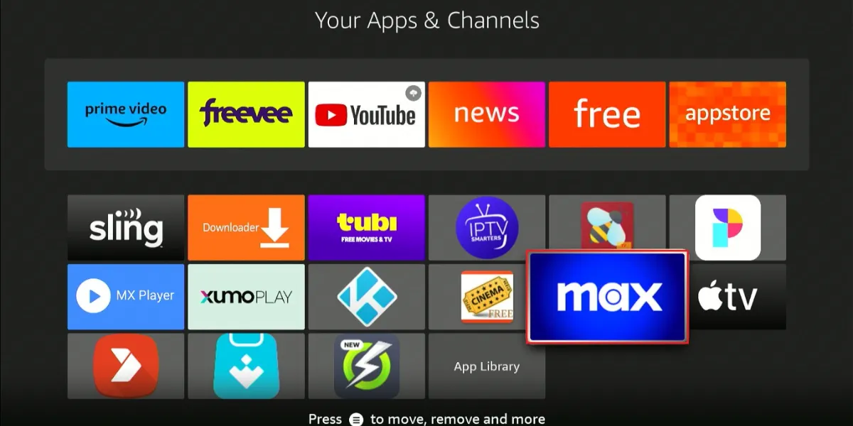 select the app