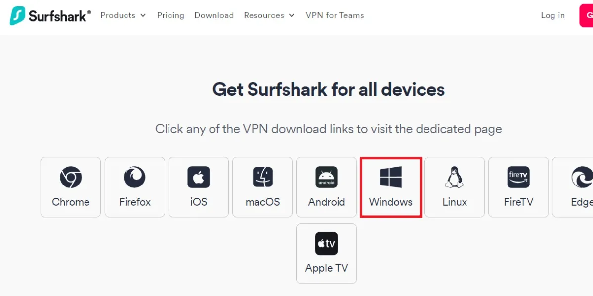 select windows tab