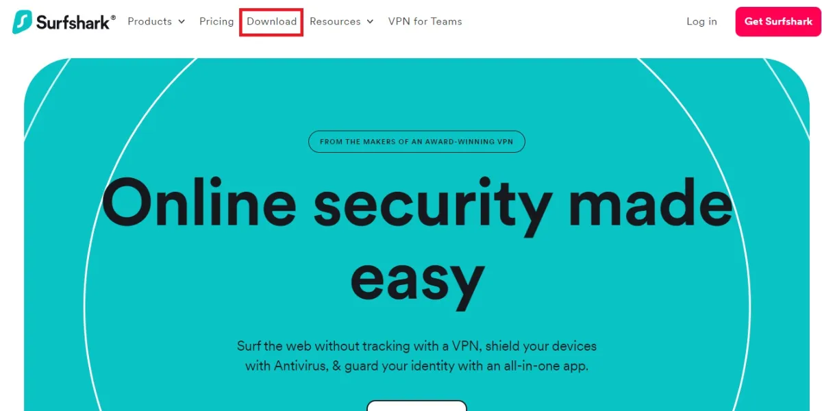 click on download tab