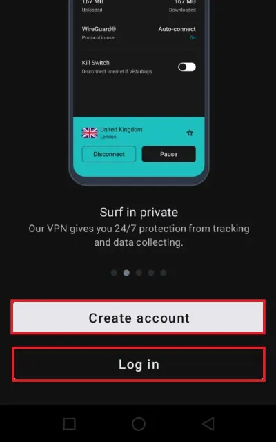 click on login button