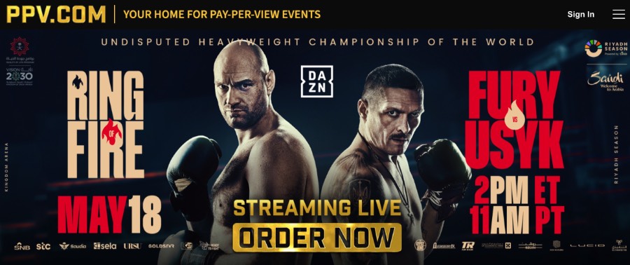 watch Fury vs. Usyk on PPV.com