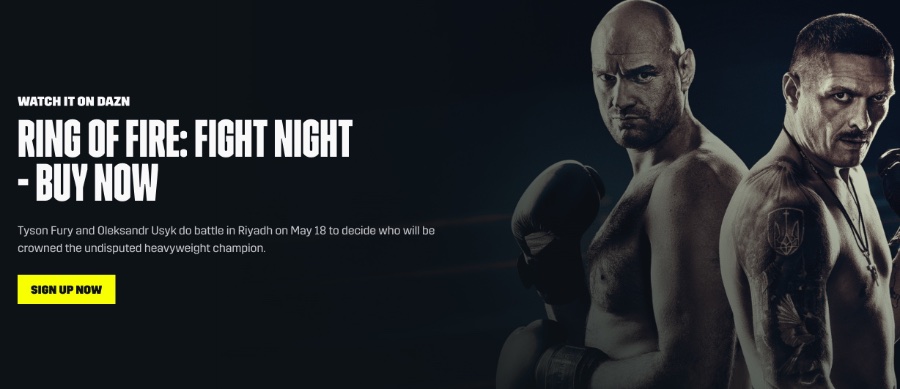 watch Fury vs. Usyk on DAZN