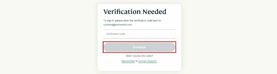 click on continue button