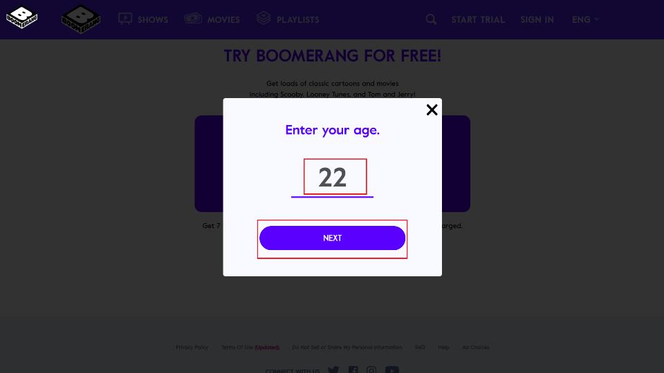 enter age