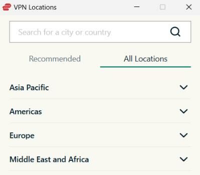 select all locations