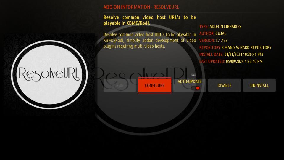 select configure