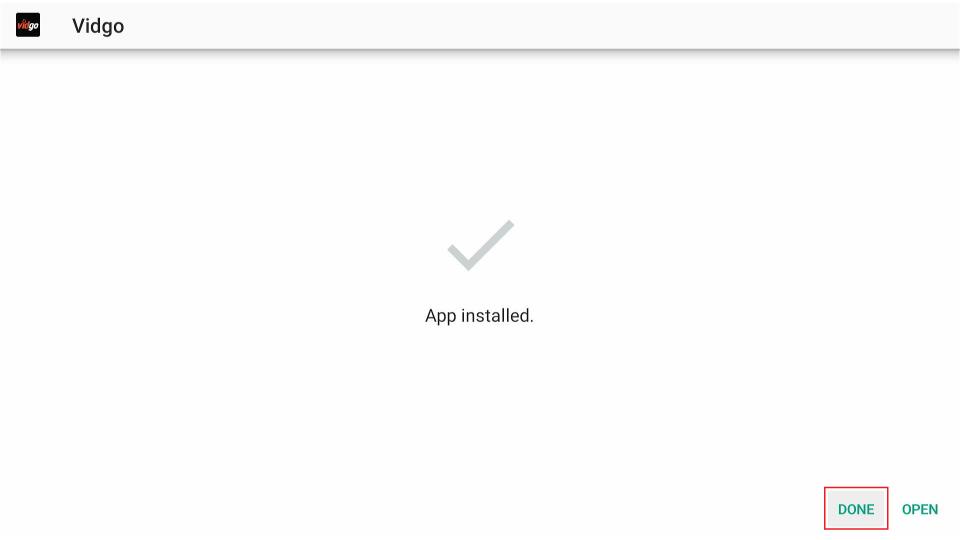 select done vidgo