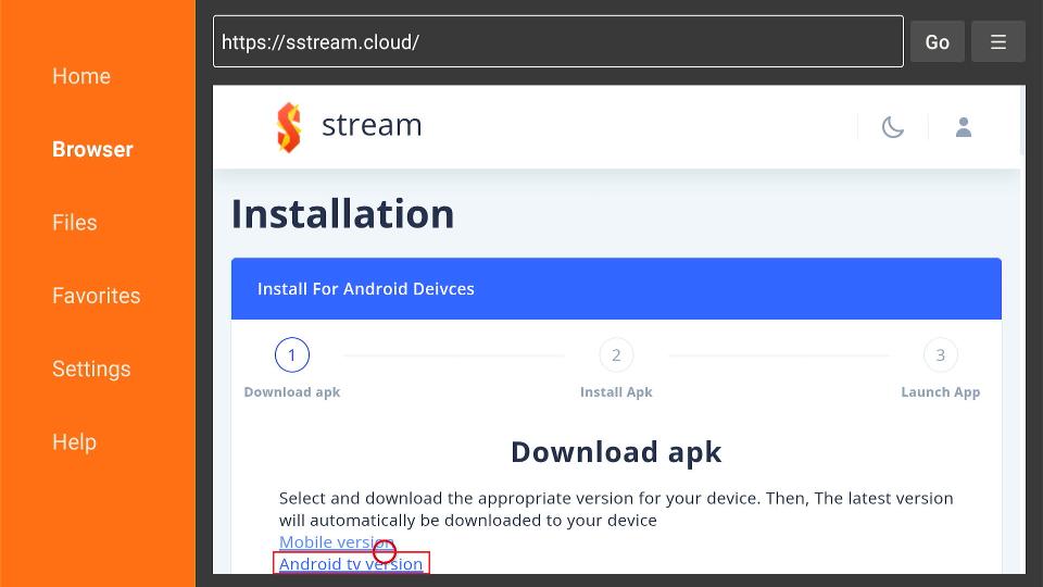 select mobile version
