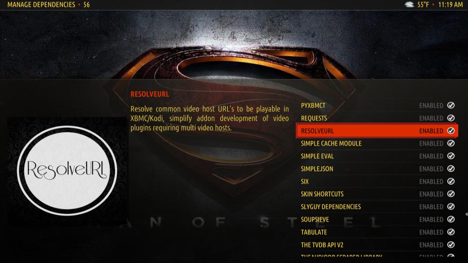 select resolve url