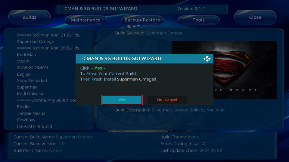 select yes