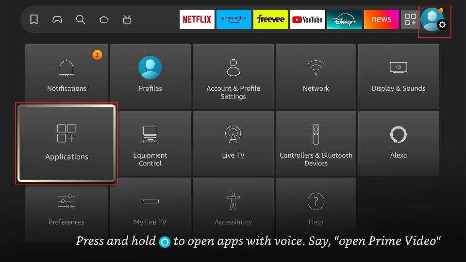 settings applications