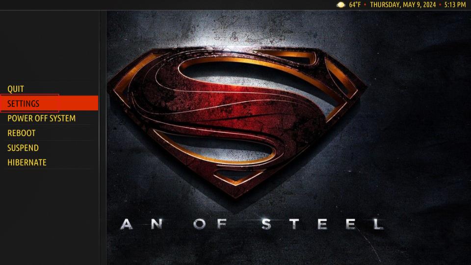 settings superman