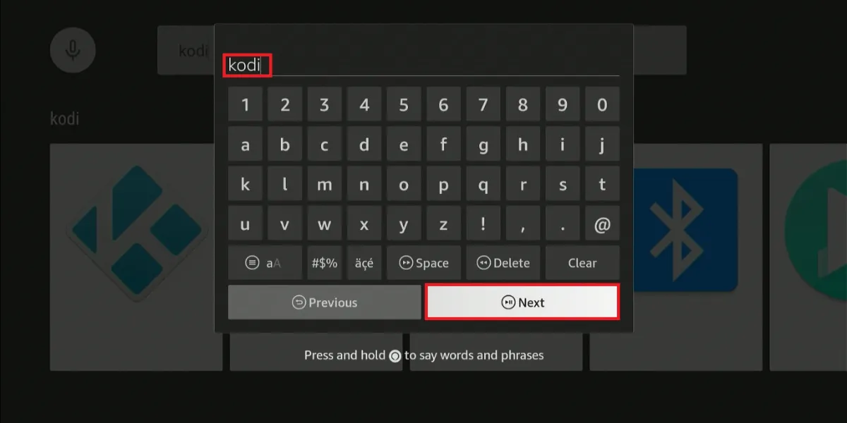 click on next button