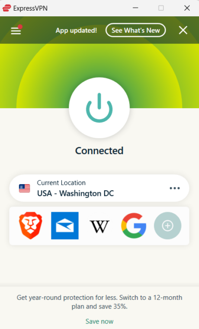 vpn on