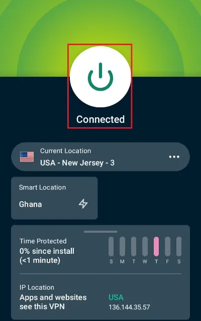 vpn connected
