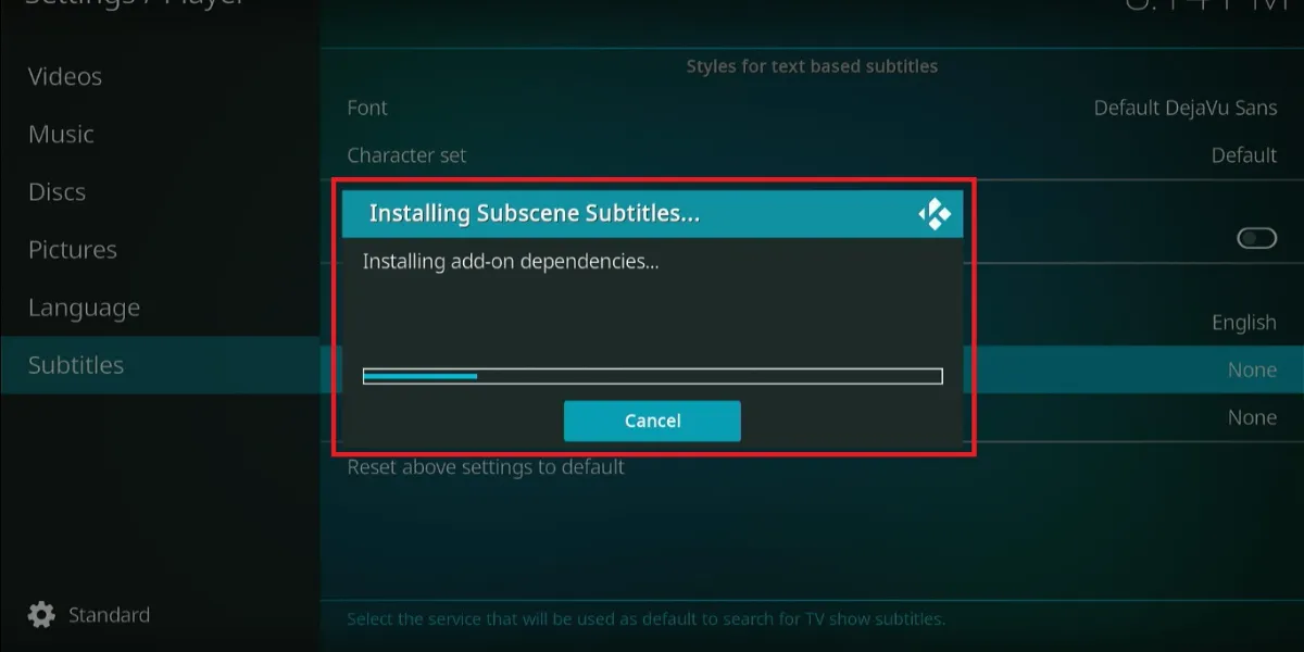 subtitles on kodi