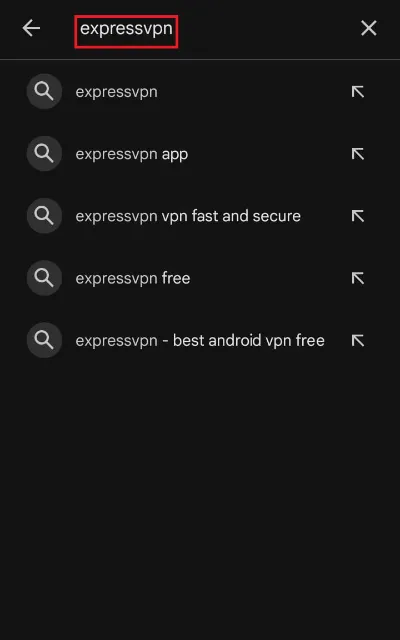 type expressvpn