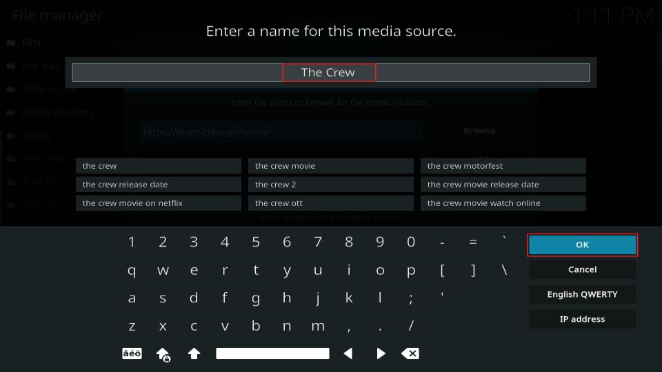 enter alias name