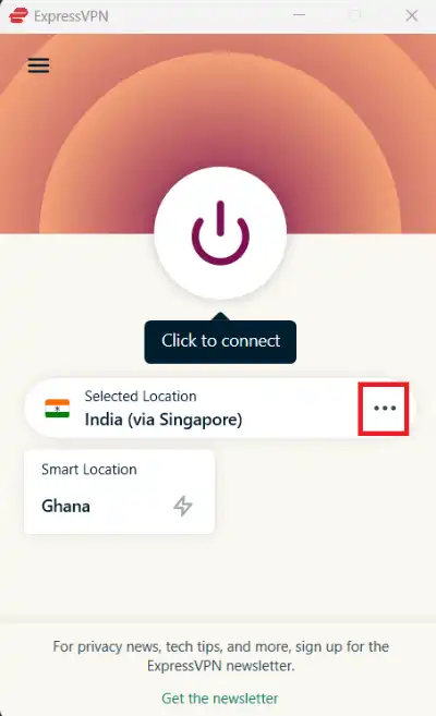 select three dots