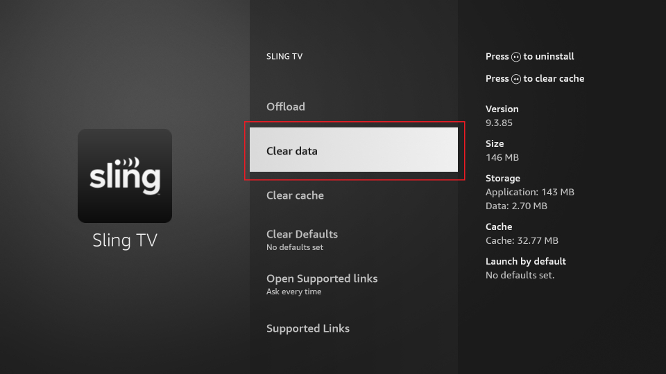 select clear data