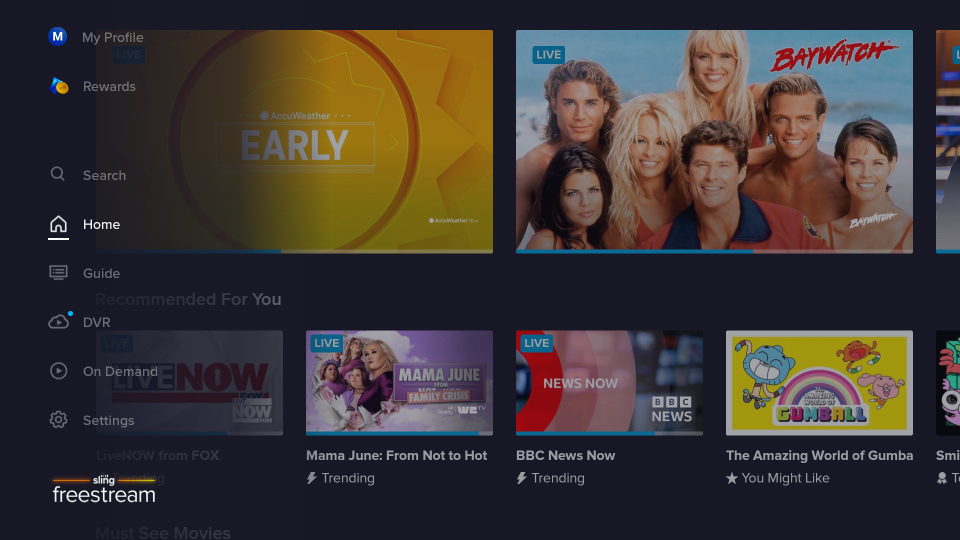 freestream homepage