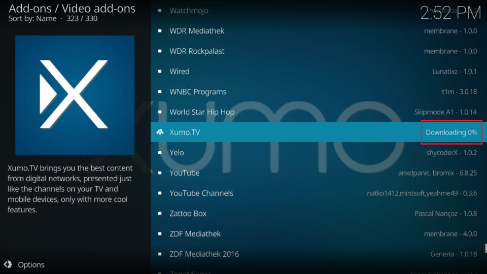 downloading xumo tv