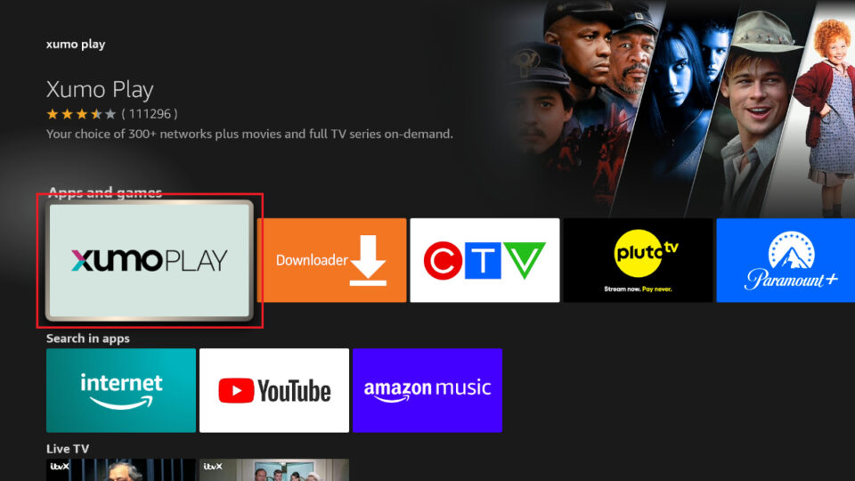 select xumo play tile
