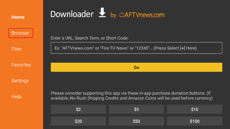 select browser