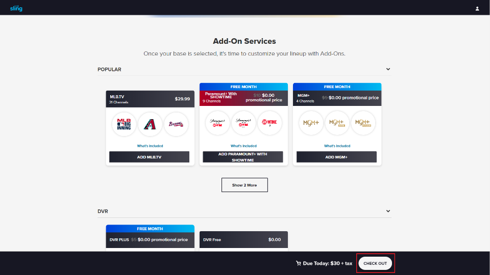 select checkout