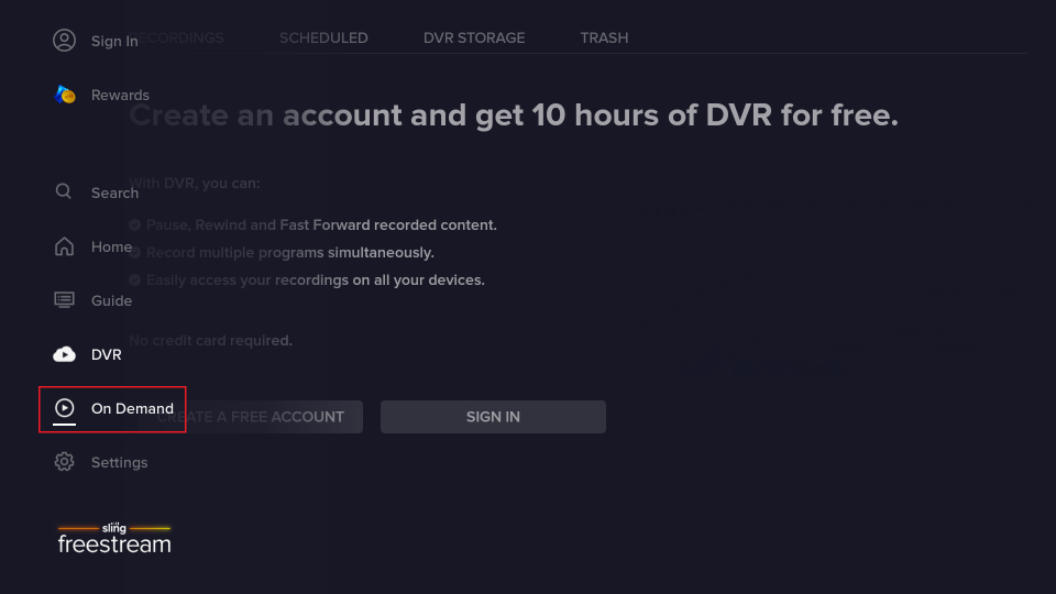 select on demand