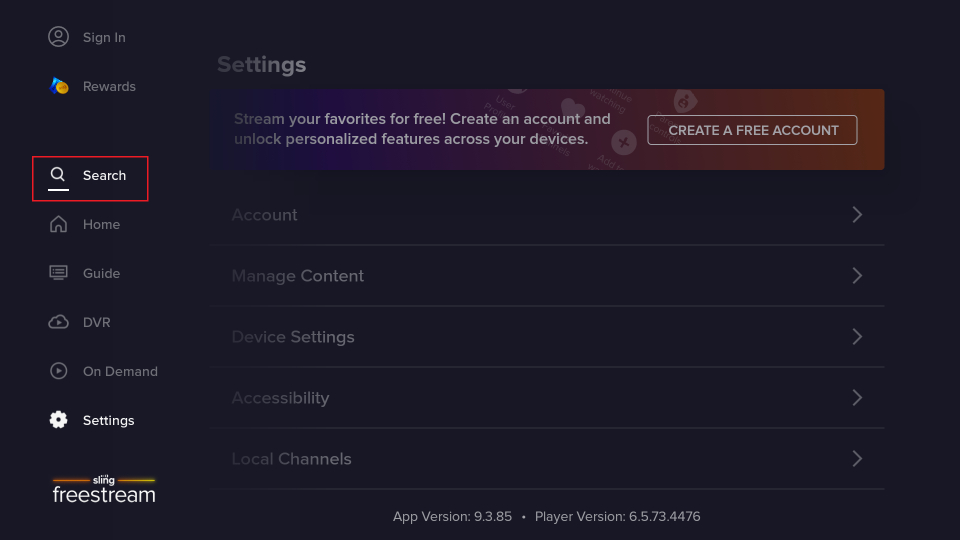 select search