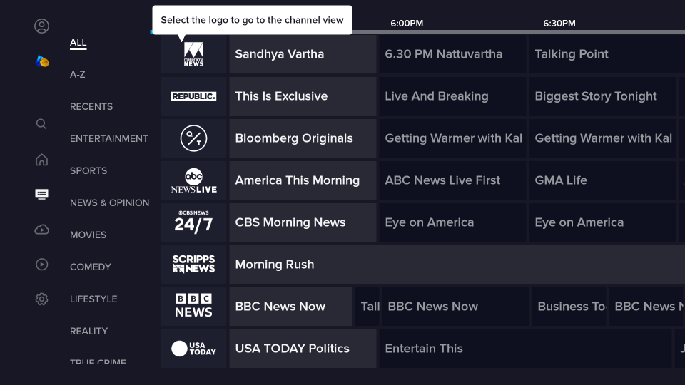 channel options