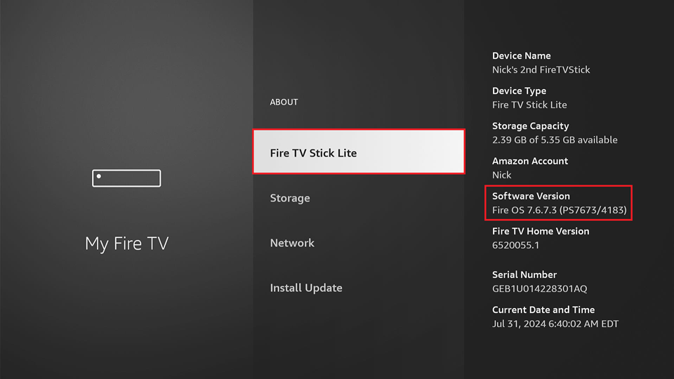 select your device