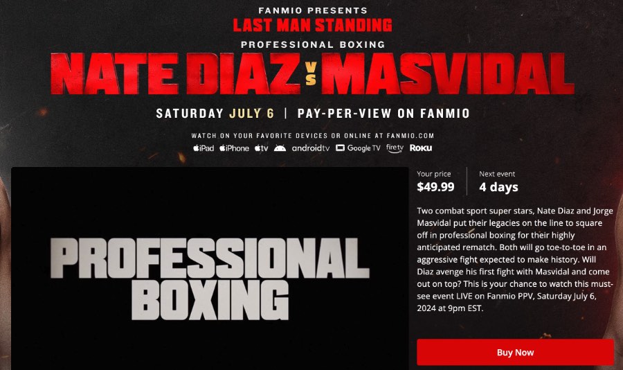 Stream Diaz vs. Masvidal in the US on FireStick