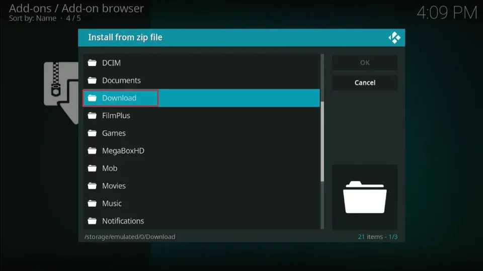 select download