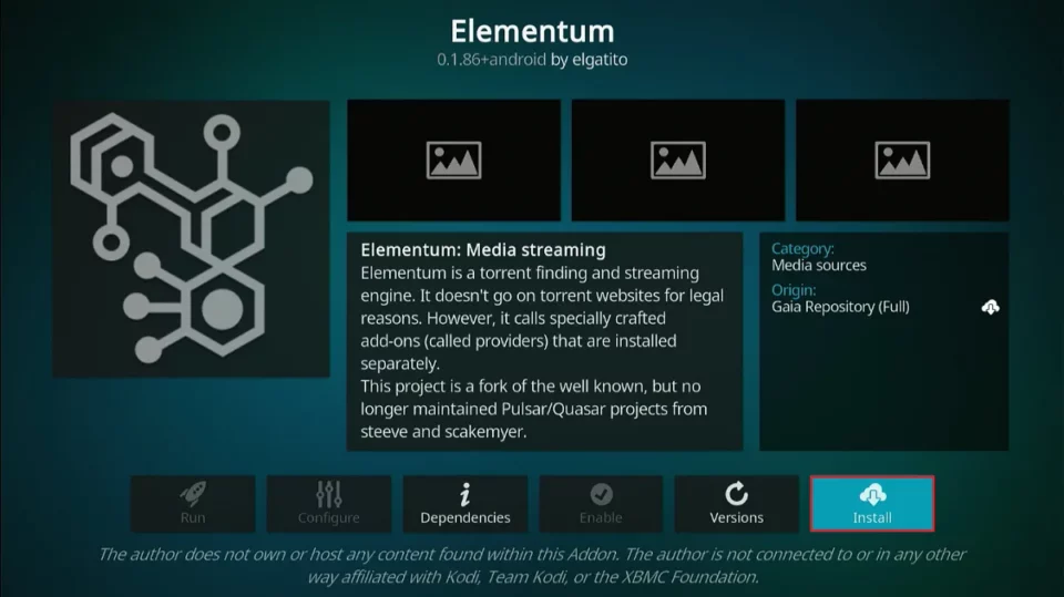 install elementum