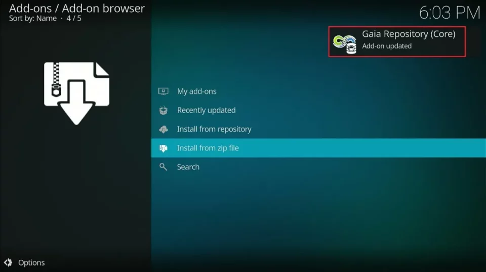gaia repo add on updated