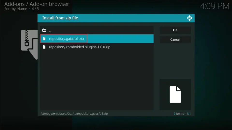 repository zip file