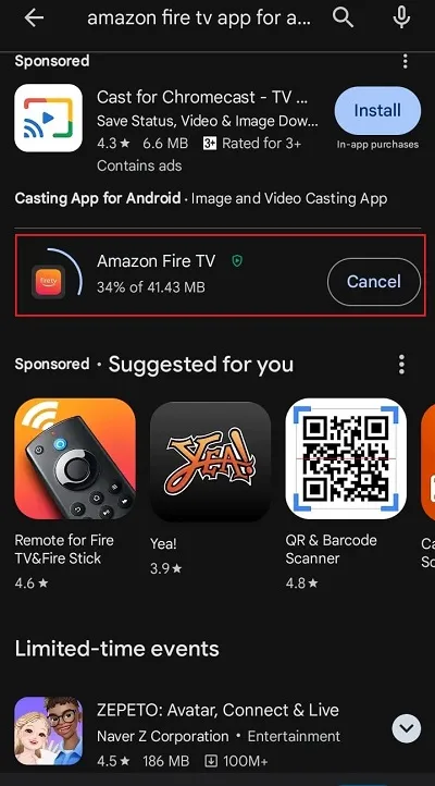 downloading amazon fire tv