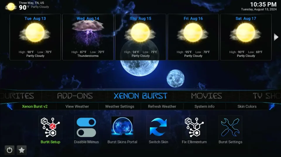 xenon burst