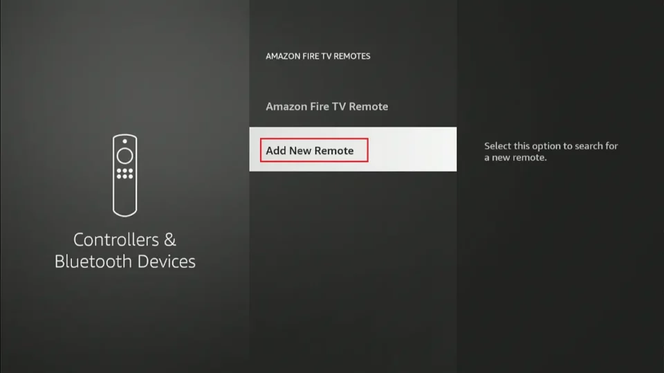 select add new remote