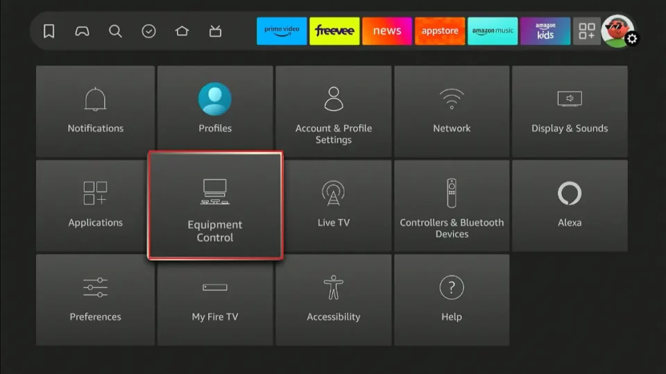 select equipment control