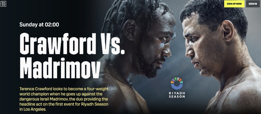 Crawford vs Madrimov on DAZN