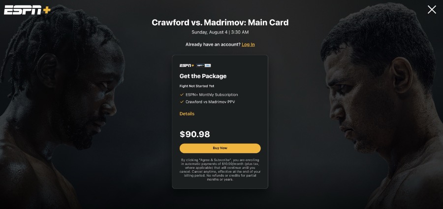 Stream Crawford vs Madrimov Without cable