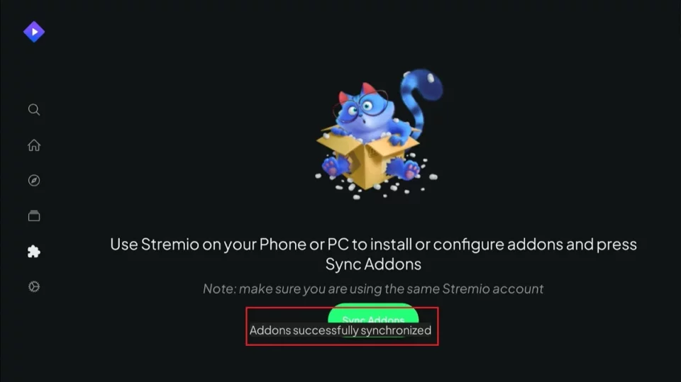 addons successfully installed