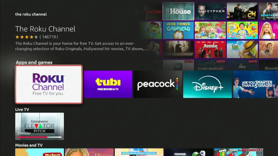 select roku channel tile