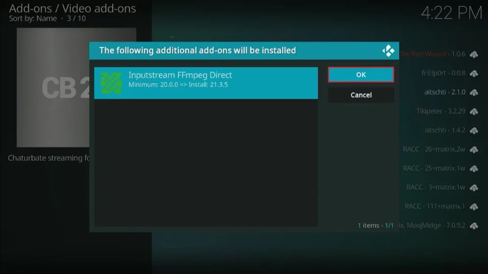 select additional addons