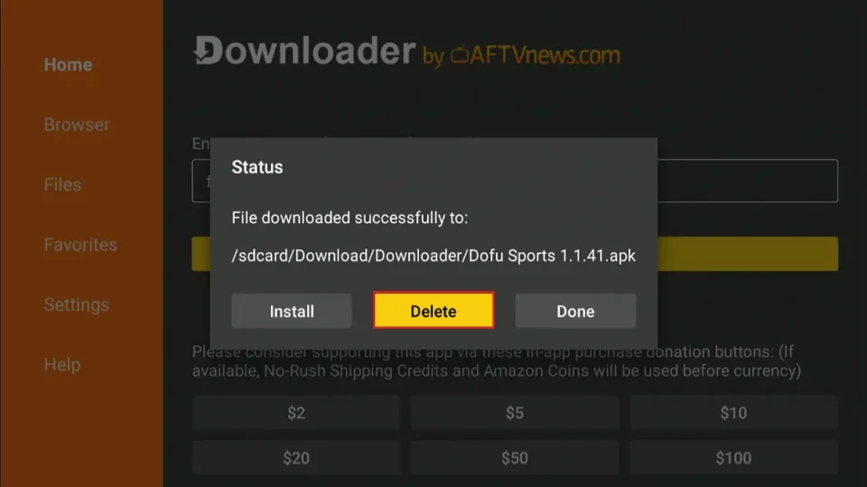 delete apk