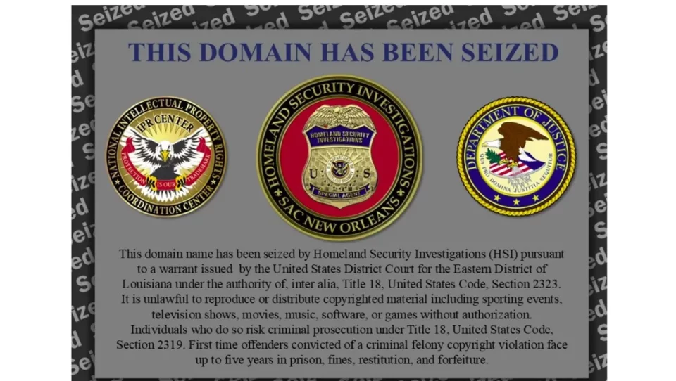 Streameast Domains Seized